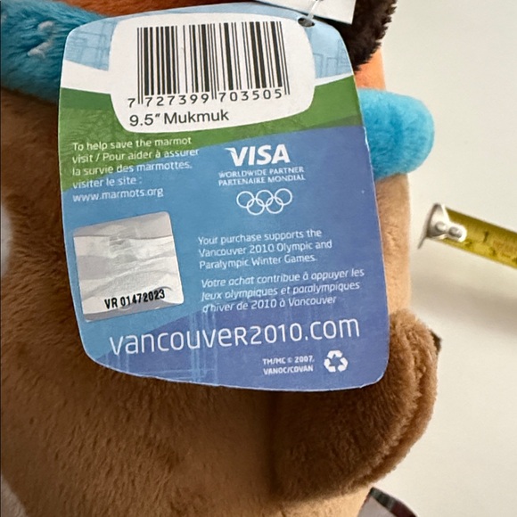 MUKMUK VANCOUVER OLYMPICS 2010 Plush Toy 9.5 INCHES - Picture 10 of 12